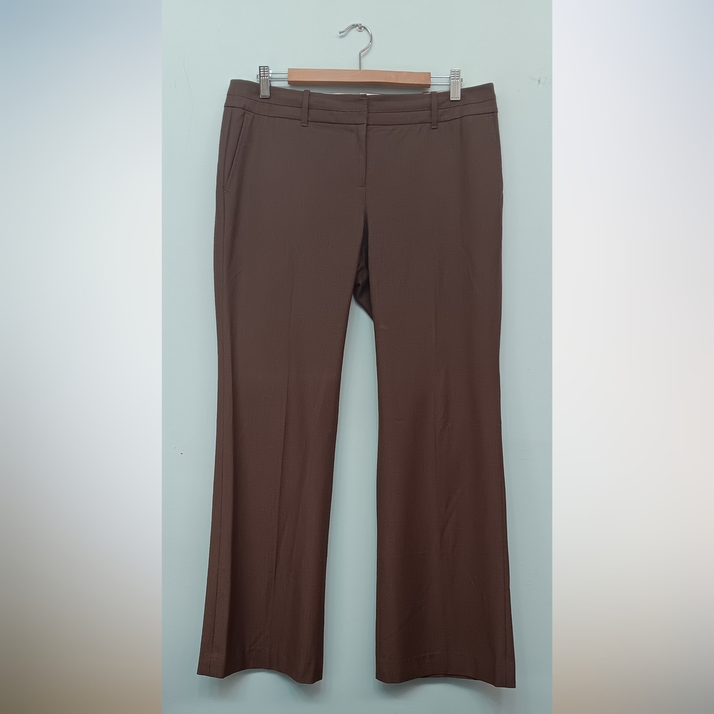 Ann Taylor LOFT Marisa Mid Rise Straight Pants Brown 10